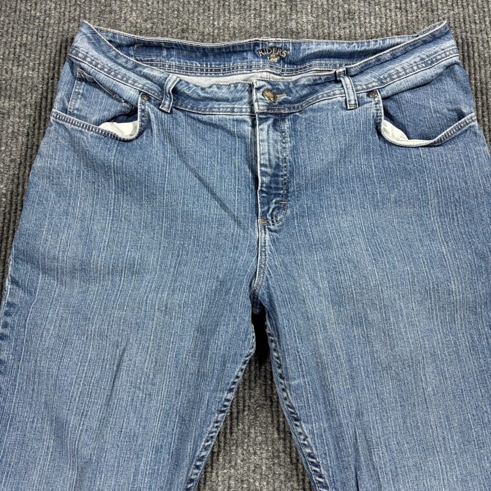 Riders by Lee Straight Leg Jeans Women 20W P Blue Medium Wash Stretch - Picture 4 of 14